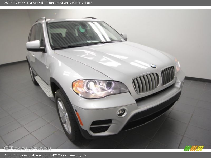 Titanium Silver Metallic / Black 2012 BMW X5 xDrive35d