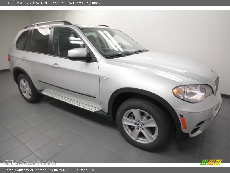 Titanium Silver Metallic / Black 2012 BMW X5 xDrive35d