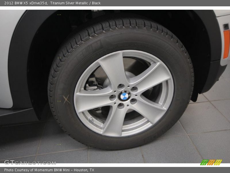 Titanium Silver Metallic / Black 2012 BMW X5 xDrive35d