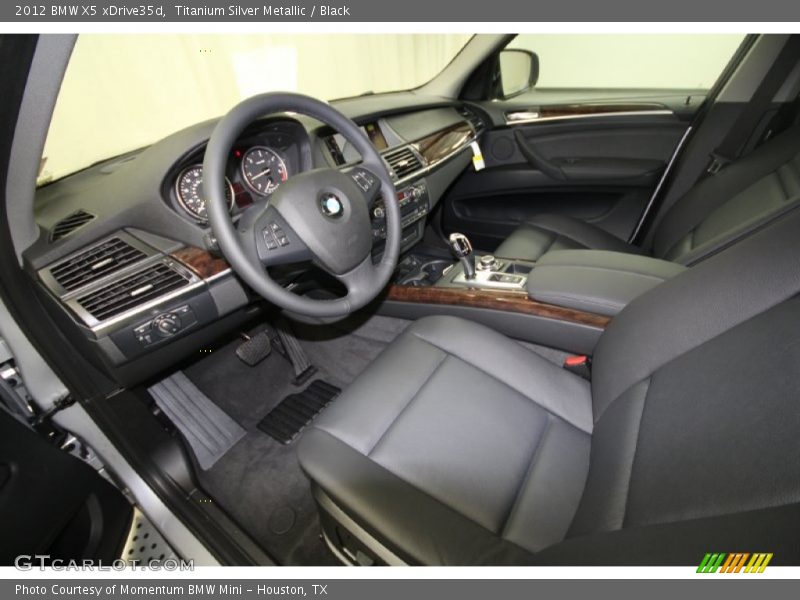 Titanium Silver Metallic / Black 2012 BMW X5 xDrive35d