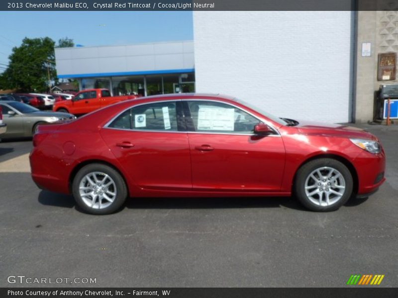 Crystal Red Tintcoat / Cocoa/Light Neutral 2013 Chevrolet Malibu ECO