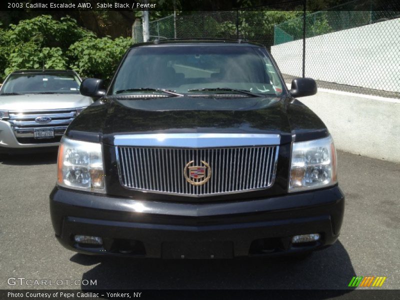 Sable Black / Pewter 2003 Cadillac Escalade AWD