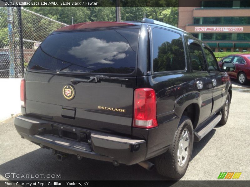 Sable Black / Pewter 2003 Cadillac Escalade AWD