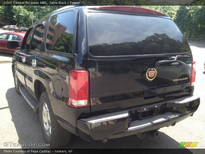 Sable Black / Pewter 2003 Cadillac Escalade AWD