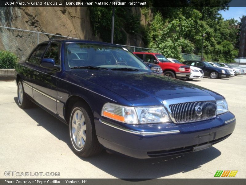 Dark Blue Pearl Metallic / Medium Parchment 2004 Mercury Grand Marquis LS