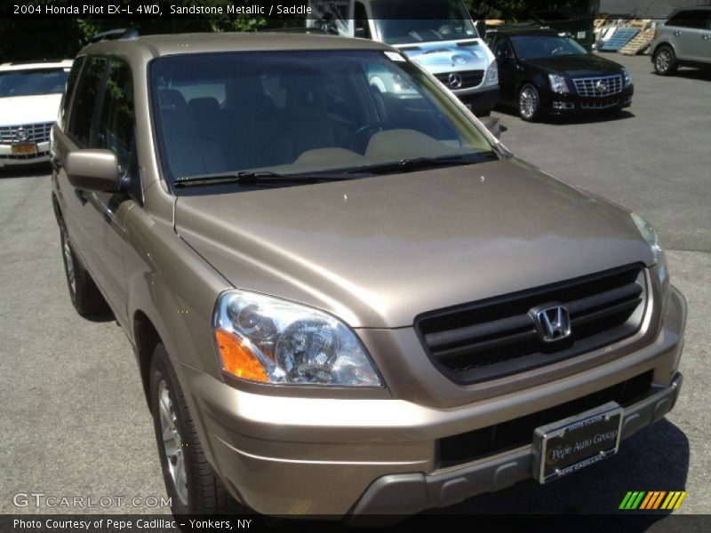 Sandstone Metallic / Saddle 2004 Honda Pilot EX-L 4WD