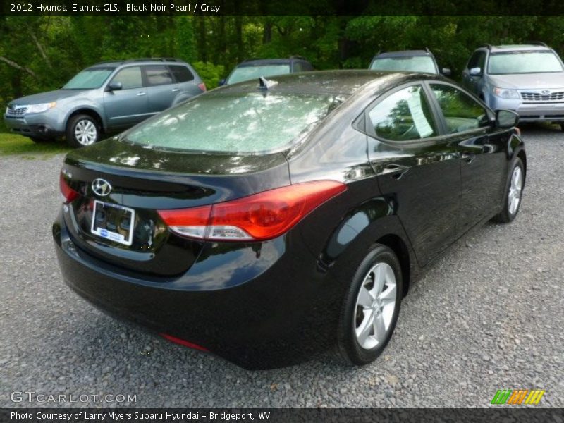 Black Noir Pearl / Gray 2012 Hyundai Elantra GLS