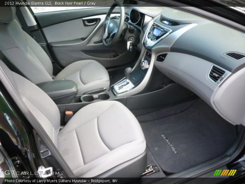 Black Noir Pearl / Gray 2012 Hyundai Elantra GLS