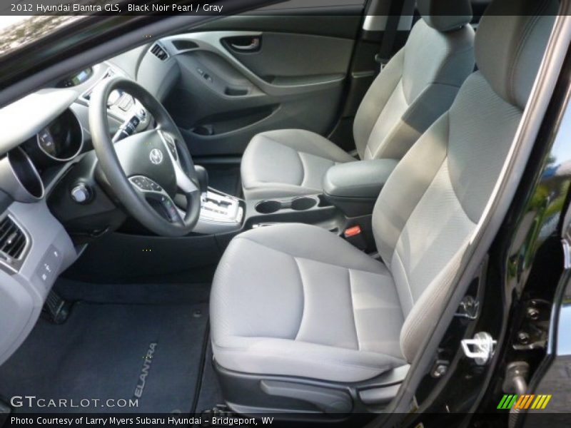 Black Noir Pearl / Gray 2012 Hyundai Elantra GLS