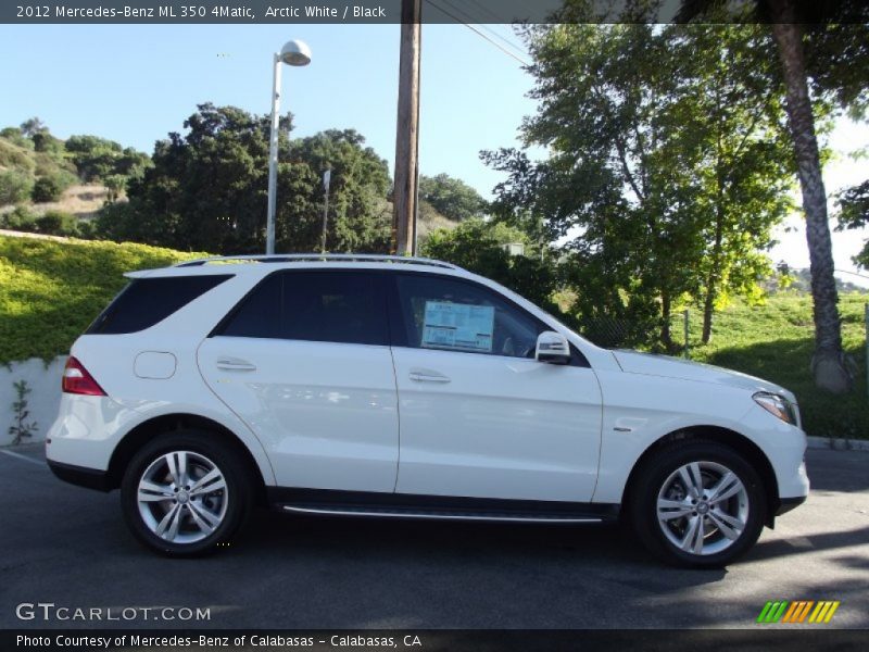 Arctic White / Black 2012 Mercedes-Benz ML 350 4Matic