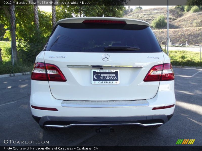 Arctic White / Black 2012 Mercedes-Benz ML 350 4Matic