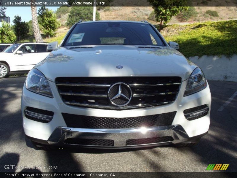 Arctic White / Black 2012 Mercedes-Benz ML 350 4Matic