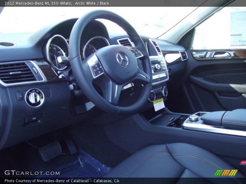 Arctic White / Black 2012 Mercedes-Benz ML 350 4Matic