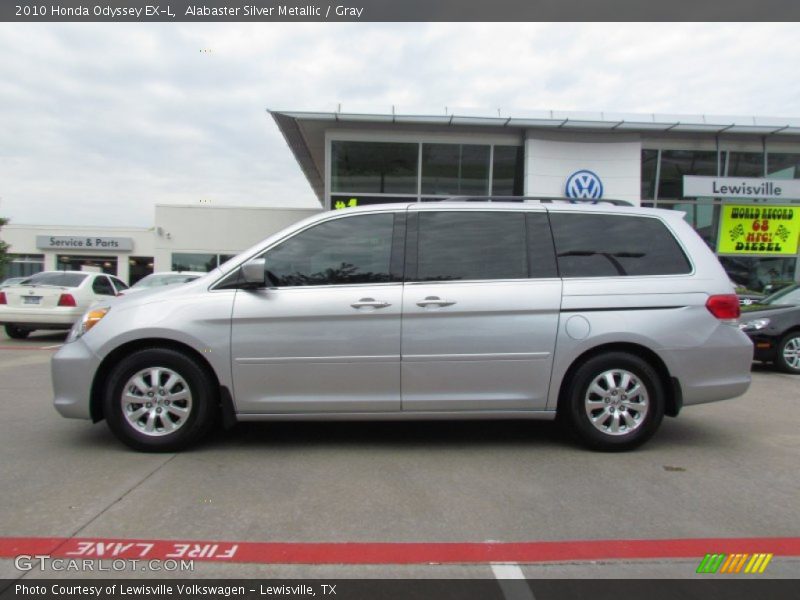 Alabaster Silver Metallic / Gray 2010 Honda Odyssey EX-L