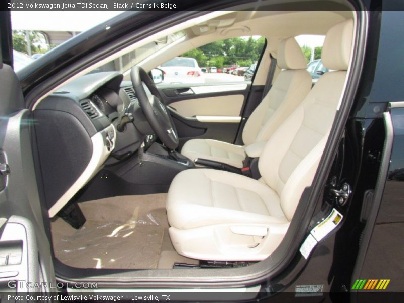 Black / Cornsilk Beige 2012 Volkswagen Jetta TDI Sedan