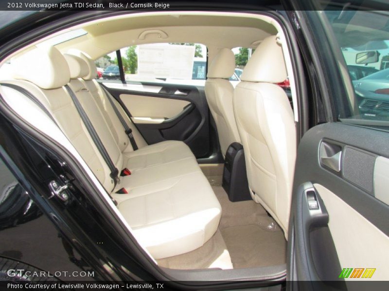 Black / Cornsilk Beige 2012 Volkswagen Jetta TDI Sedan