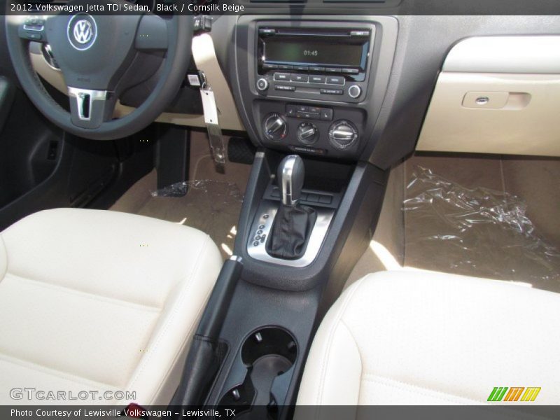Black / Cornsilk Beige 2012 Volkswagen Jetta TDI Sedan