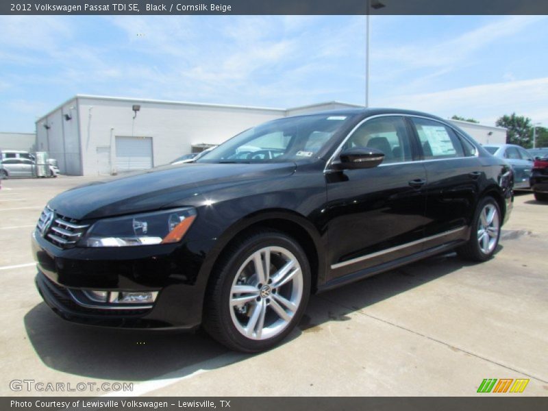 Black / Cornsilk Beige 2012 Volkswagen Passat TDI SE