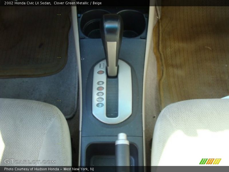 Clover Green Metallic / Beige 2002 Honda Civic LX Sedan