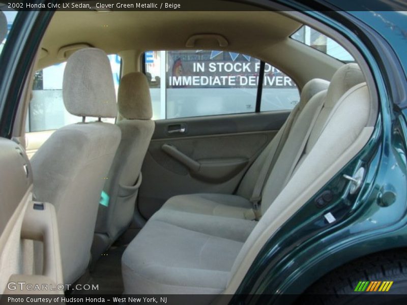 Clover Green Metallic / Beige 2002 Honda Civic LX Sedan