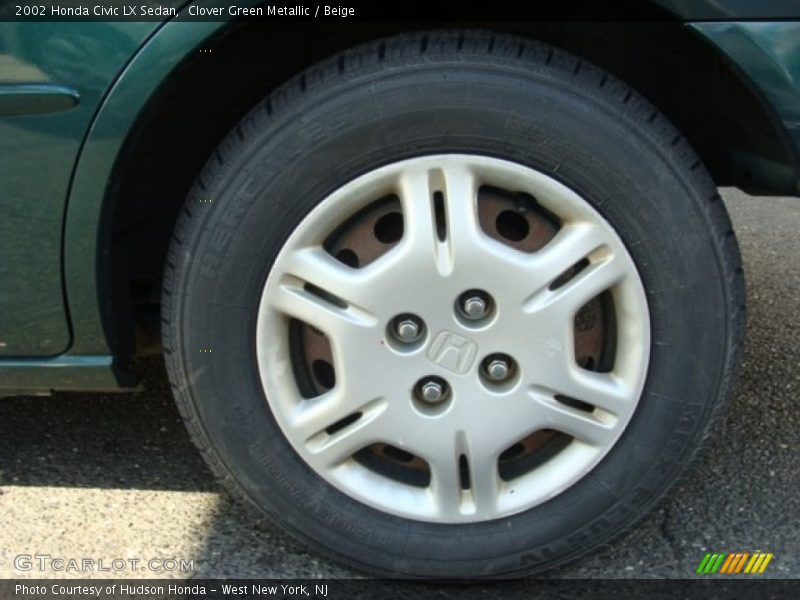 Clover Green Metallic / Beige 2002 Honda Civic LX Sedan