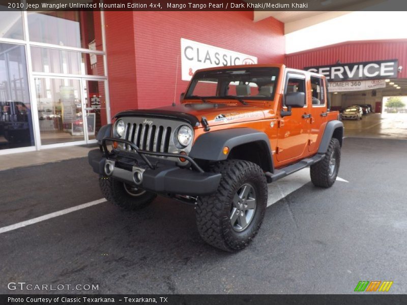 Mango Tango Pearl / Dark Khaki/Medium Khaki 2010 Jeep Wrangler Unlimited Mountain Edition 4x4