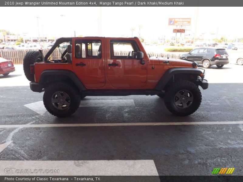 Mango Tango Pearl / Dark Khaki/Medium Khaki 2010 Jeep Wrangler Unlimited Mountain Edition 4x4
