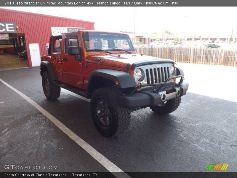 Mango Tango Pearl / Dark Khaki/Medium Khaki 2010 Jeep Wrangler Unlimited Mountain Edition 4x4