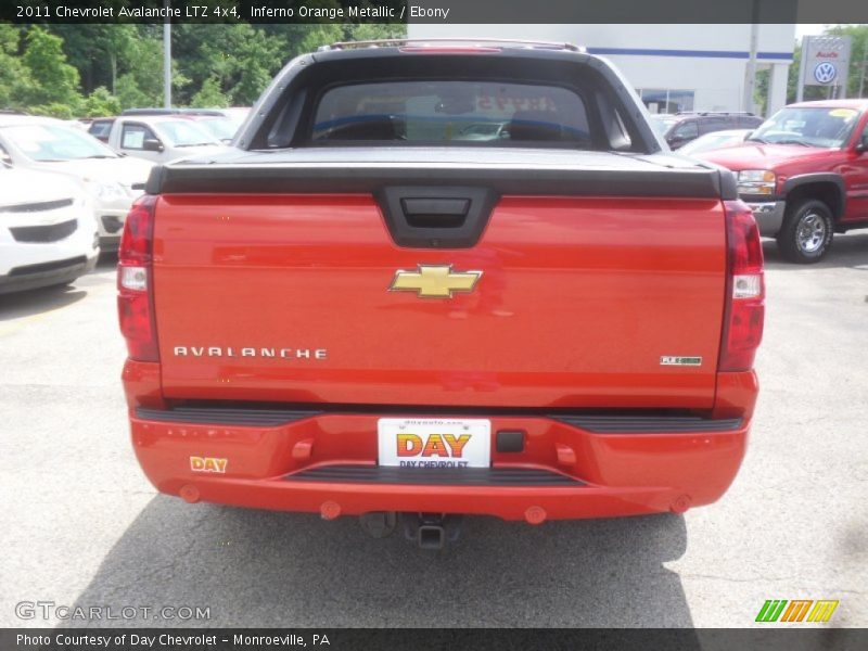 Inferno Orange Metallic / Ebony 2011 Chevrolet Avalanche LTZ 4x4