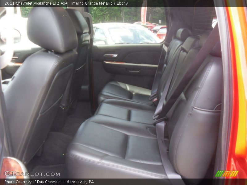 Inferno Orange Metallic / Ebony 2011 Chevrolet Avalanche LTZ 4x4