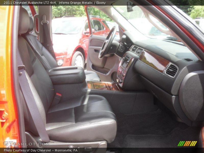 Inferno Orange Metallic / Ebony 2011 Chevrolet Avalanche LTZ 4x4