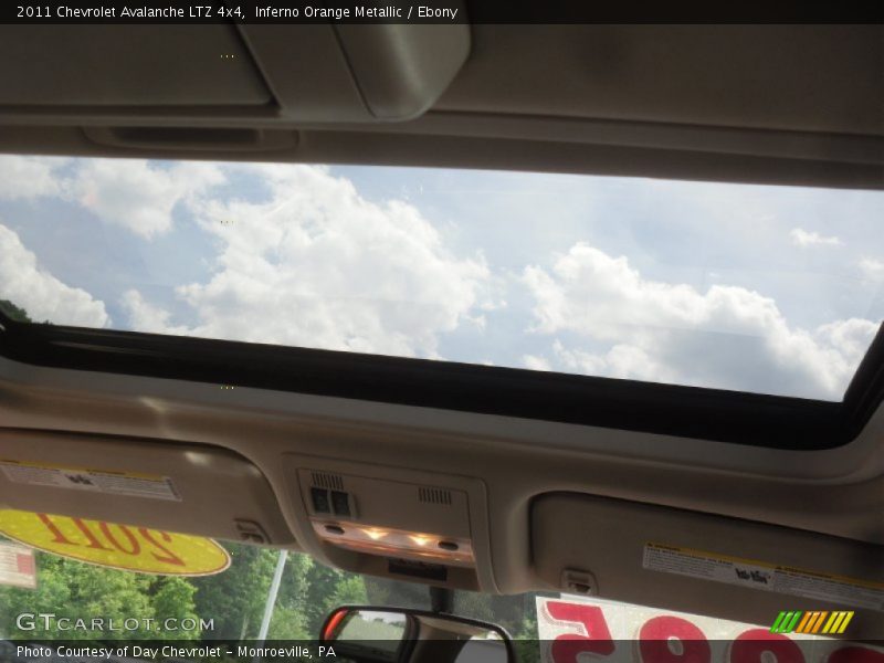 Inferno Orange Metallic / Ebony 2011 Chevrolet Avalanche LTZ 4x4