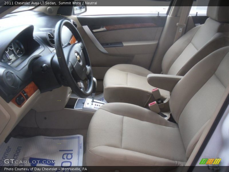 Summit White / Neutral 2011 Chevrolet Aveo LT Sedan