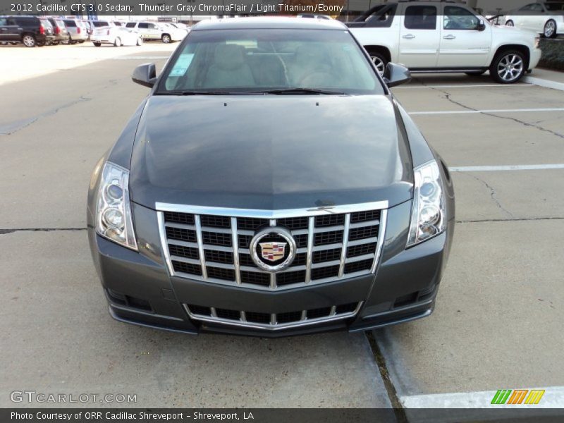 Thunder Gray ChromaFlair / Light Titanium/Ebony 2012 Cadillac CTS 3.0 Sedan