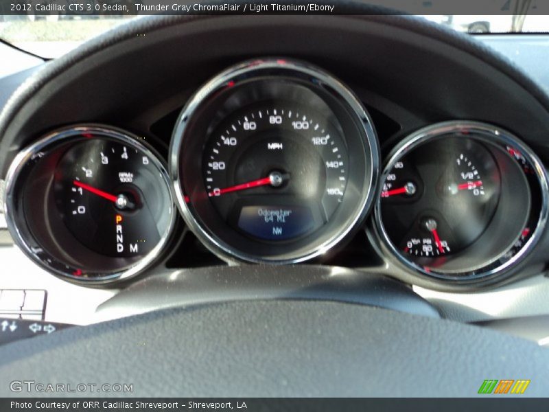 Thunder Gray ChromaFlair / Light Titanium/Ebony 2012 Cadillac CTS 3.0 Sedan