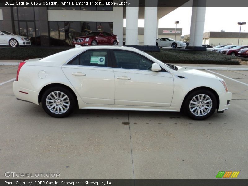 White Diamond Tricoat / Ebony/Ebony 2012 Cadillac CTS 3.0 Sedan