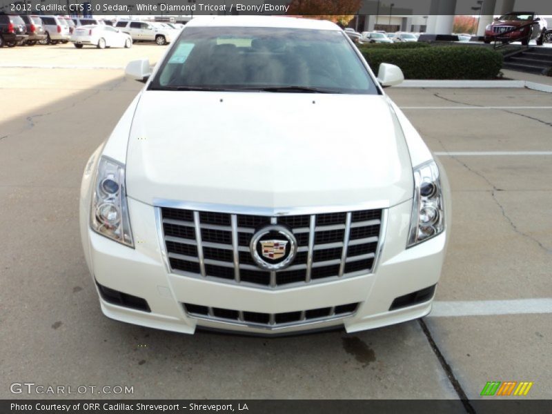 White Diamond Tricoat / Ebony/Ebony 2012 Cadillac CTS 3.0 Sedan