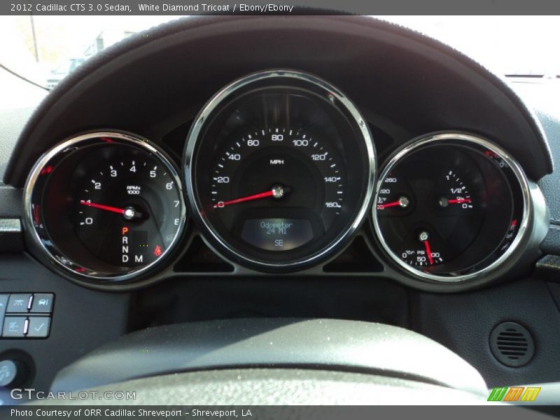 White Diamond Tricoat / Ebony/Ebony 2012 Cadillac CTS 3.0 Sedan
