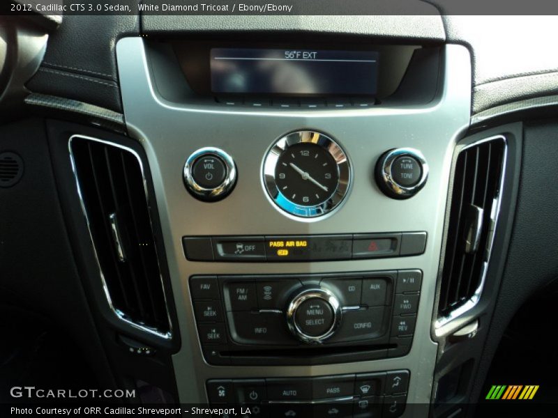 White Diamond Tricoat / Ebony/Ebony 2012 Cadillac CTS 3.0 Sedan