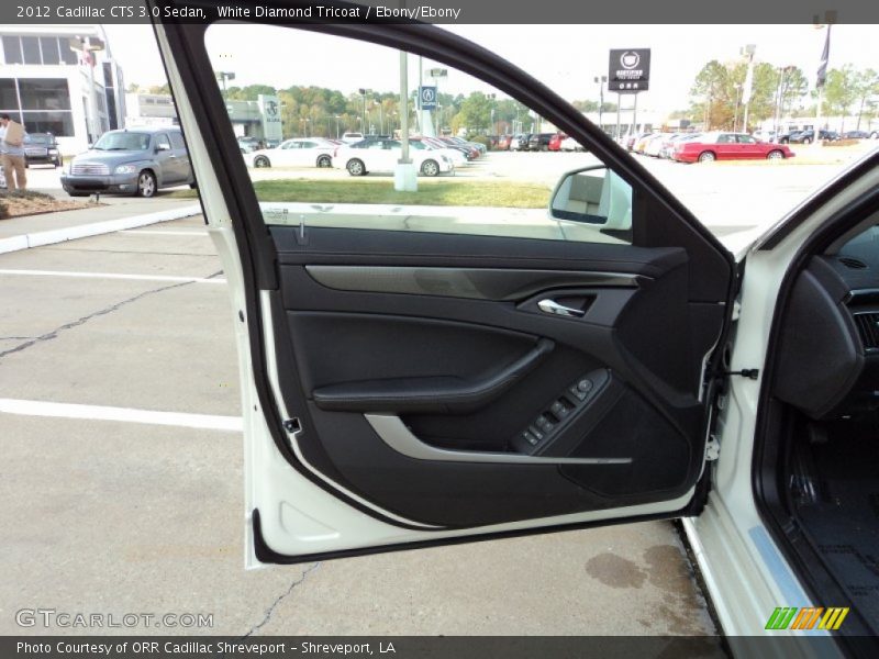 White Diamond Tricoat / Ebony/Ebony 2012 Cadillac CTS 3.0 Sedan