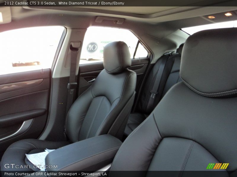 White Diamond Tricoat / Ebony/Ebony 2012 Cadillac CTS 3.0 Sedan