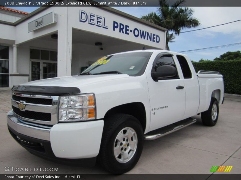 Summit White / Dark Titanium 2008 Chevrolet Silverado 1500 LS Extended Cab