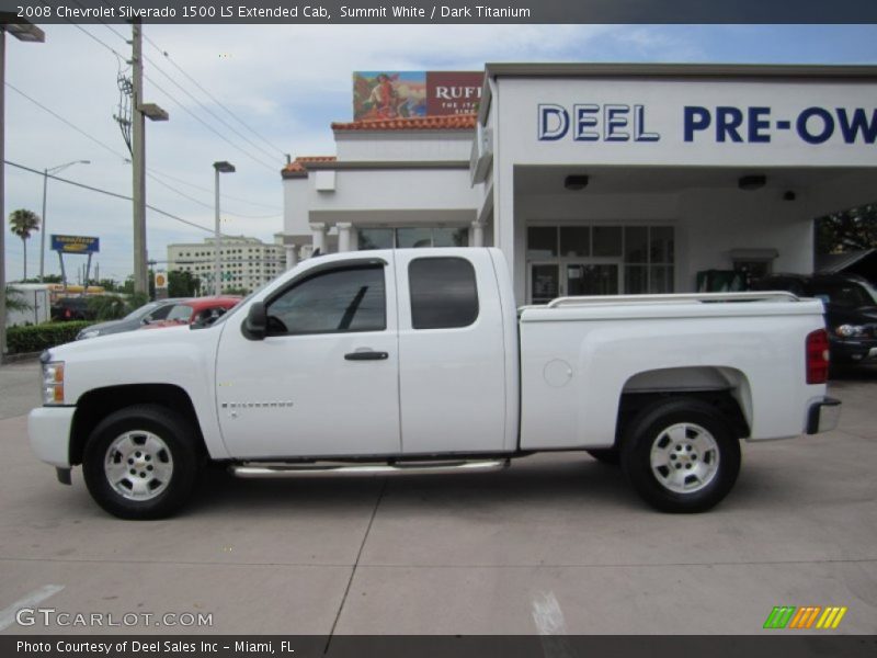 Summit White / Dark Titanium 2008 Chevrolet Silverado 1500 LS Extended Cab