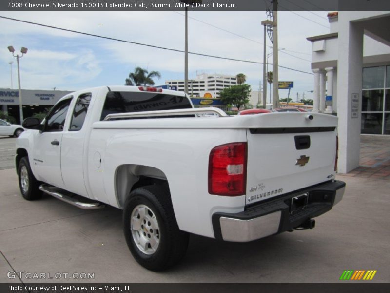 Summit White / Dark Titanium 2008 Chevrolet Silverado 1500 LS Extended Cab