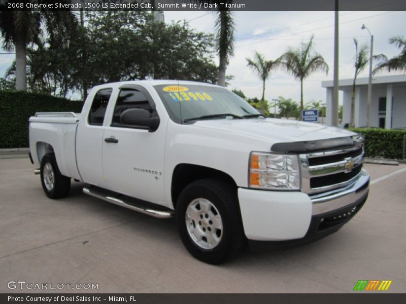 Summit White / Dark Titanium 2008 Chevrolet Silverado 1500 LS Extended Cab