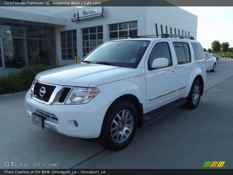 Avalanche White / Cafe Latte 2010 Nissan Pathfinder LE