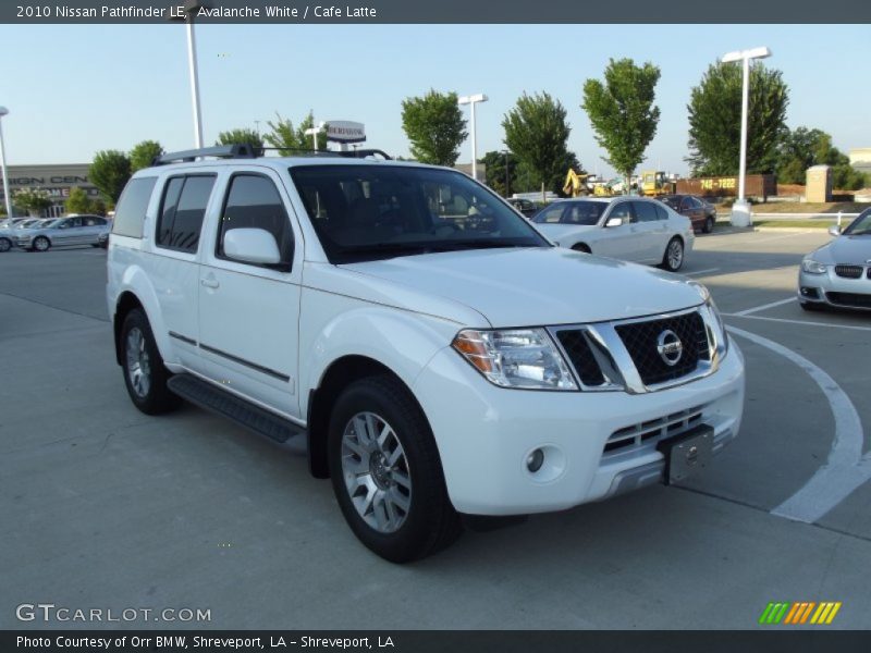 Avalanche White / Cafe Latte 2010 Nissan Pathfinder LE