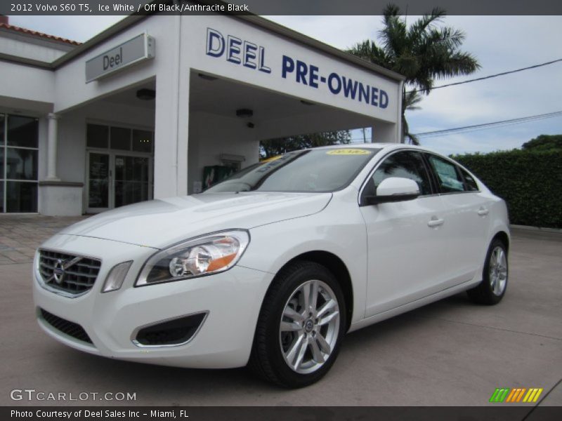 Ice White / Off Black/Anthracite Black 2012 Volvo S60 T5