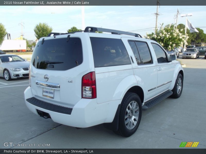 Avalanche White / Cafe Latte 2010 Nissan Pathfinder LE