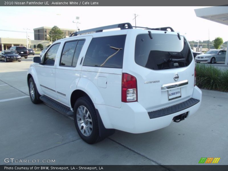 Avalanche White / Cafe Latte 2010 Nissan Pathfinder LE